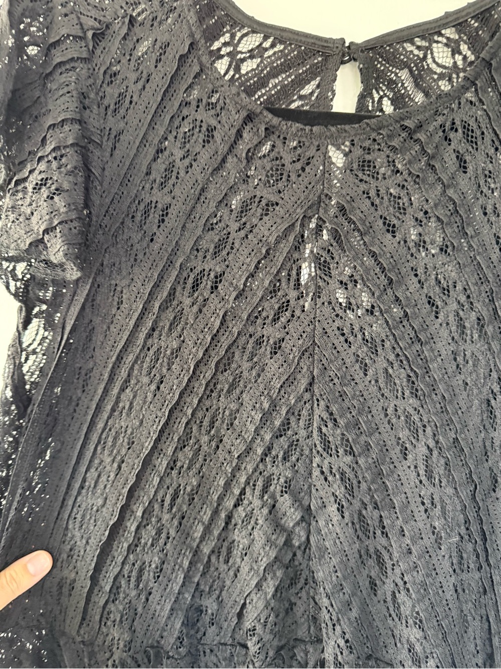 Black Lace A-Line Midi Dress - torrid size 2 - Picture 4 of 7